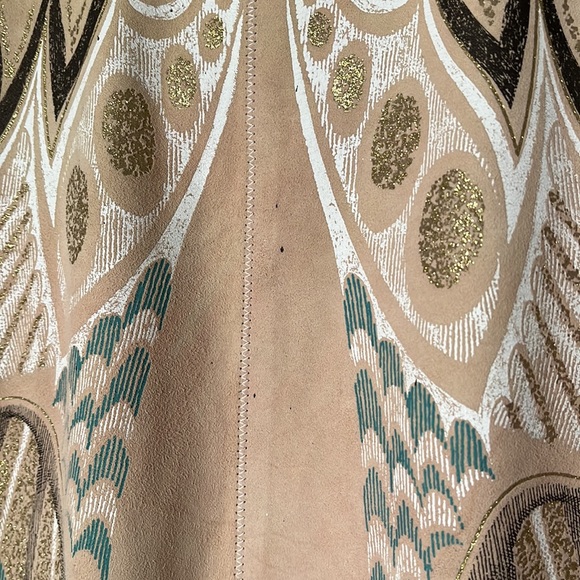 ROBERTO CAVALLI Tan Beige Suede Leather Butterfly Fringe Jacket - Picture 7 of 13